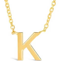 9 Carat Yellow Gold Petite Initial K Necklet