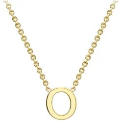 9 Carat Yellow Gold Petite Initial O Necklet