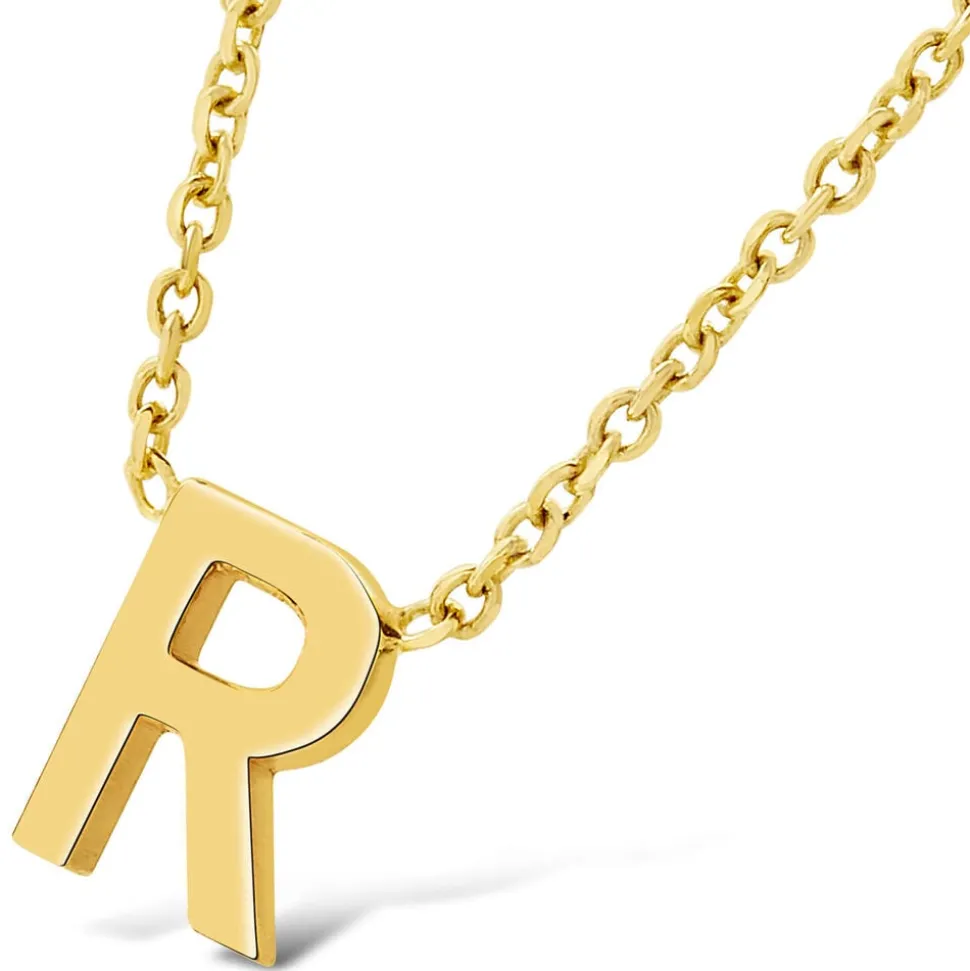 9 Carat Yellow Gold Petite Initial R Necklet