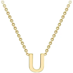9 Carat Yellow Gold Petite Initial U Necklet