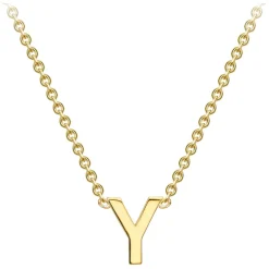 9 Carat Yellow Gold Petite Initial Y Necklet