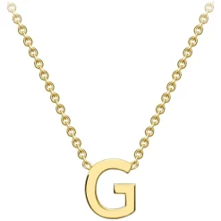 9 Carat Yellow Gold Petite Initial G Necklet