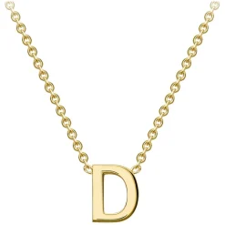 9 Carat Yellow Gold Petite Initial D Necklet