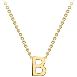 9 Carat Yellow Gold Petite Initial B Necklet