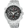 Citizen Chronograph Black Dial World Time with Stainless Steel Bracelet