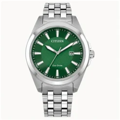 Citizen Eco Drive Peyten 41mm Green Dial Steel Bracelet Watch