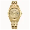 Citizen Eco Drive Peyten 33mm Gold - Yellow Dial Bracelet Watch