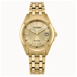 Citizen Eco Drive Peyten 33mm Gold - Yellow Dial Bracelet Watch