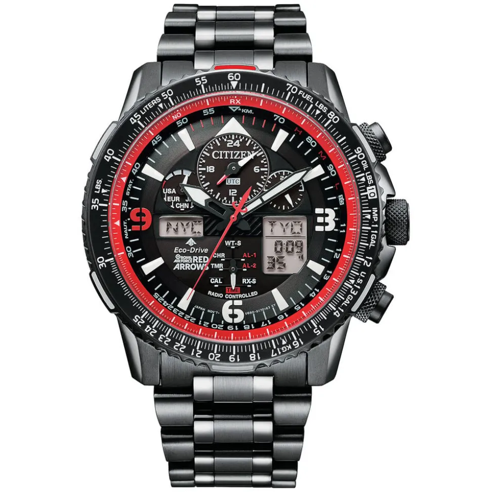 Citizen Eco Drive Red Arrows Limited Edition 45mm Skyhawk Steel Case Bracelet Watch