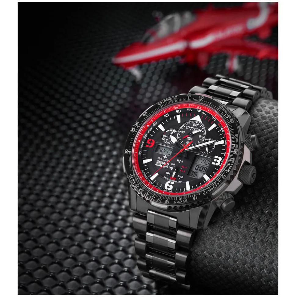 Citizen Eco Drive Red Arrows Limited Edition 45mm Skyhawk Steel Case Bracelet Watch