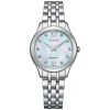 Citizen Eco Drive Silhouette Mother of Pearl Dial Steel Bracelet Watch