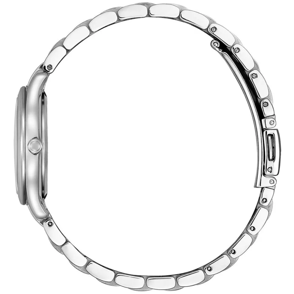 Citizen Eco Drive Silhouette Mother of Pearl Dial Steel Bracelet Watch