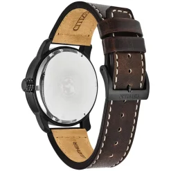 Citizen Eco-Drive Chandler Blue Dial and Brown Leather Strap Men's Watch