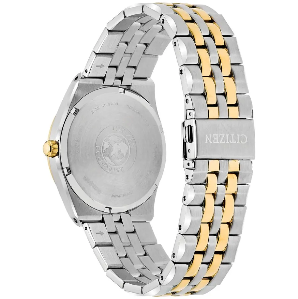 Citizen Eco-Drive Corso blue dial two-tone bracelet watch