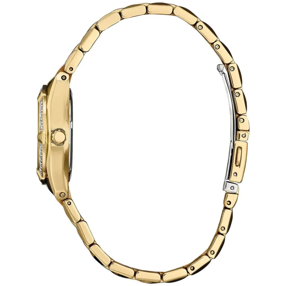Citizen Eco-Drive Corso 28mm Black Dial Diamond Bezel Gold-Toned Steel Bracelet