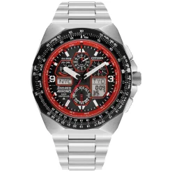 Citizen Eco-Drive Men's Limited Edition Red Arrows Black Dial Steel Bracelet Watch