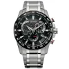 Citizen Eco-Drive Perpetual Chrono A.T 43mm Black Dial Steel Bracelet Watch