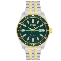 Citizen Eco-Drive Vintage 45mm Green Dial Two Tone Bracelet