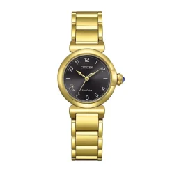 Citizen L Mae 26mm Grey Dial Gold Tone Stainless Steel Bracelet Watch