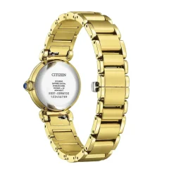 Citizen L Mae 26mm Grey Dial Gold Tone Stainless Steel Bracelet Watch