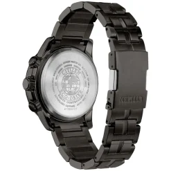 Citizen PCAT Eco Drive Worldtime Grey & Blue Chronograph Charcoal Bracelet Watch