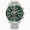 Citizen Promaster Dive Chronograph 45mm Green Dial Steel Case Watch