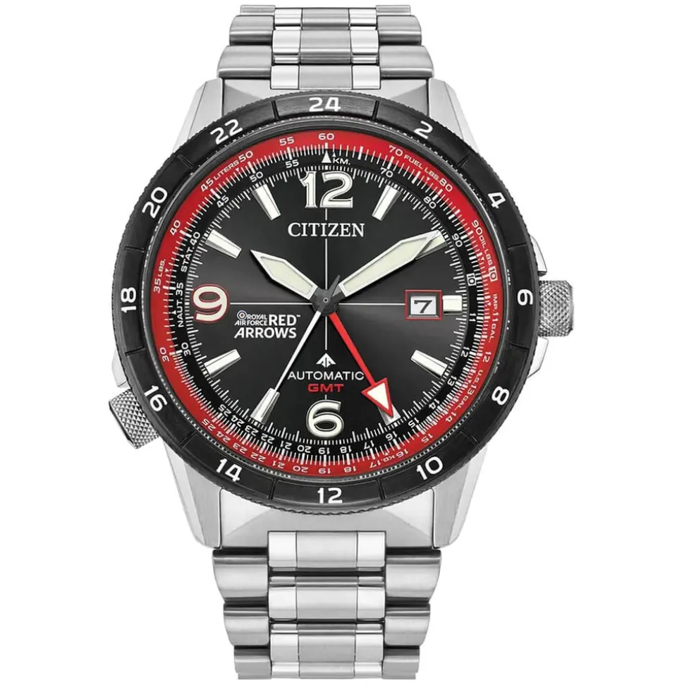 Citizen Promaster Red Arrows Limited Edition GMT 45mm Black Dial Steel Bracelet Watch
