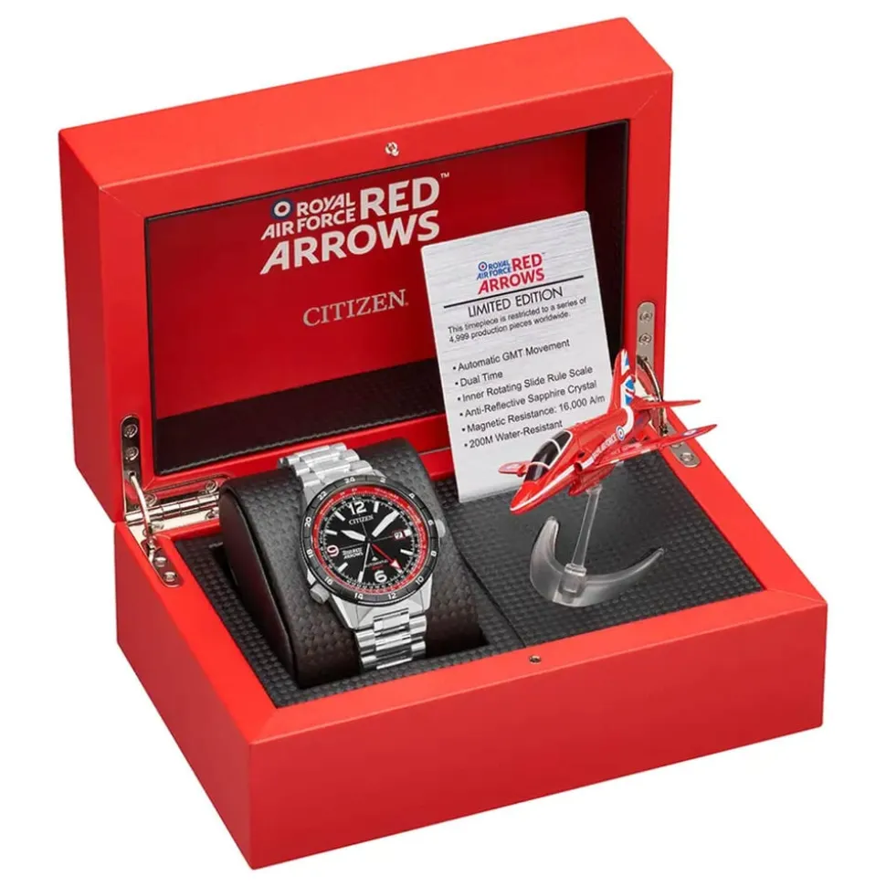 Citizen Promaster Red Arrows Limited Edition GMT 45mm Black Dial Steel Bracelet Watch