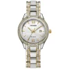 Citizen Silhouette 30mm Diamond Bezel Two-Tone Bracelet Watch