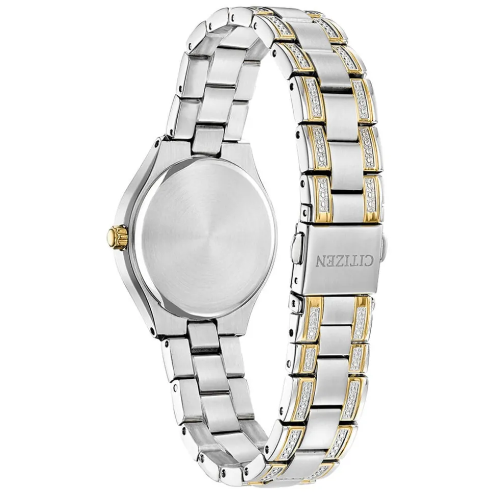 Citizen Silhouette 30mm Diamond Bezel Two-Tone Bracelet Watch