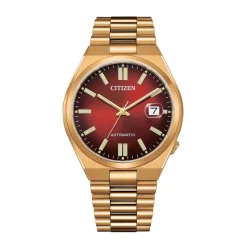 Citizen Tsuyosa 40mm Deep Red Dial Yellow Gold Plated Case Watch