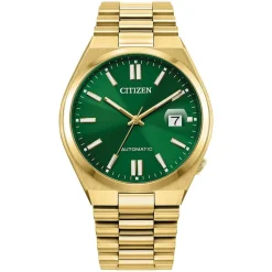 Citizen Tsuyosa 40mm Green Dial Yellow Gold Tone Steel Bracelet Watch