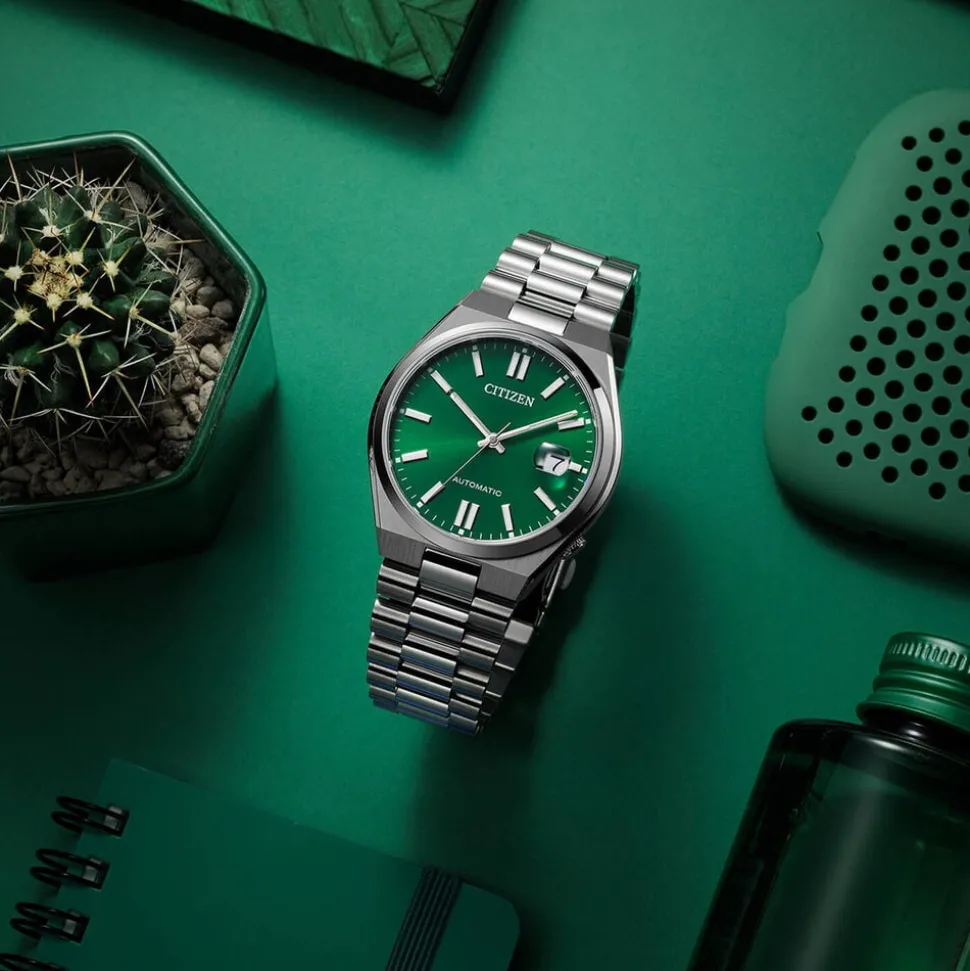Citizen Tsuyosa 40mm Green Dial Steel Case Bracelet Watch