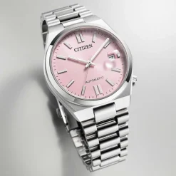 Citizen Tsuyosa 37mm Pink Dial Steel Case Bracelet Watch