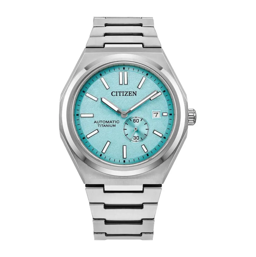 Citizen Zenshin Automatic 41mm Textured Blue Dial Super Titanium™ Bracelet Watch