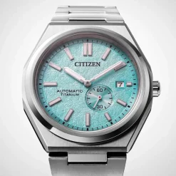 Citizen Zenshin Automatic 41mm Textured Blue Dial Super Titanium&trade; Bracelet Watch