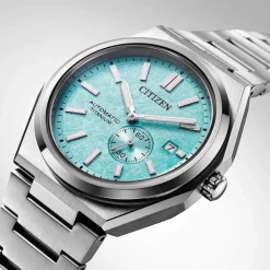 Citizen Zenshin Automatic 41mm Textured Blue Dial Super Titanium™ Bracelet Watch