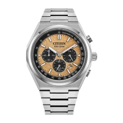 Citizen Zenshin Chrono Super Titanium&trade; 42mm Salmon Dial Bracelet Watch
