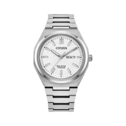 Citizen 'Zenshin' Super Titanium 39mm White Dial Titanium Bracelet Watch
