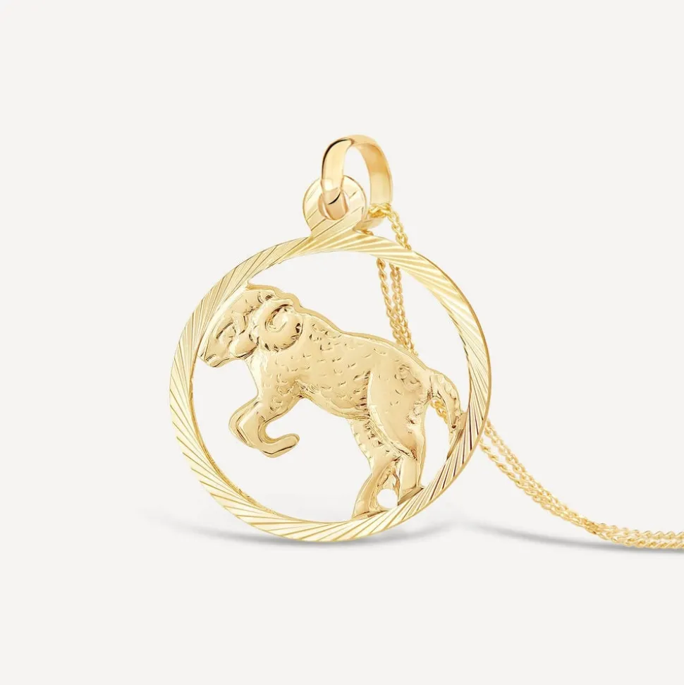 9ct Aries Zodiac Pendant (Chain Included)