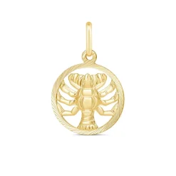 9ct Cancer Zodiac Pendant (Chain Included)