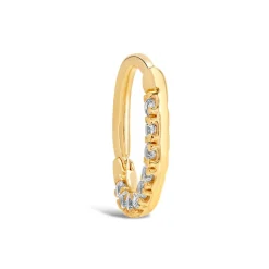 9ct Cubic Zirconia Small Single Hoop Earring