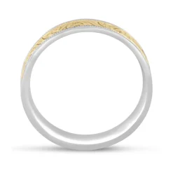 9ct Gold and Sterling Silver 5mm Celtic 5mm Wedding Ring