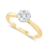 9ct Gold Cluster Blossom 0.33 Carat Diamond Ring