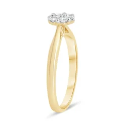 9ct Gold Cluster Blossom 0.33 Carat Diamond Ring