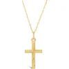 9ct Gold Cross Pendant (Chain Included)