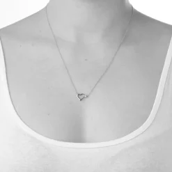 9ct Gold Cubic Zirconia Heart Necklace