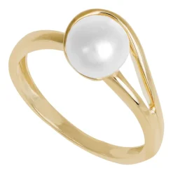 9ct Gold Freshwater Cultured Pearl Open Loop Ring
