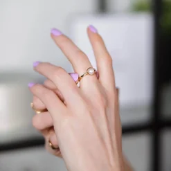 9ct Gold Freshwater Cultured Pearl Open Loop Ring