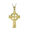 9ct Gold Hand Engraved Celtic Knot Cross Pendant
